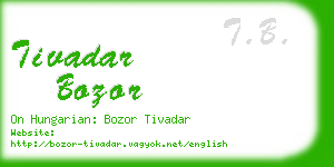 tivadar bozor business card